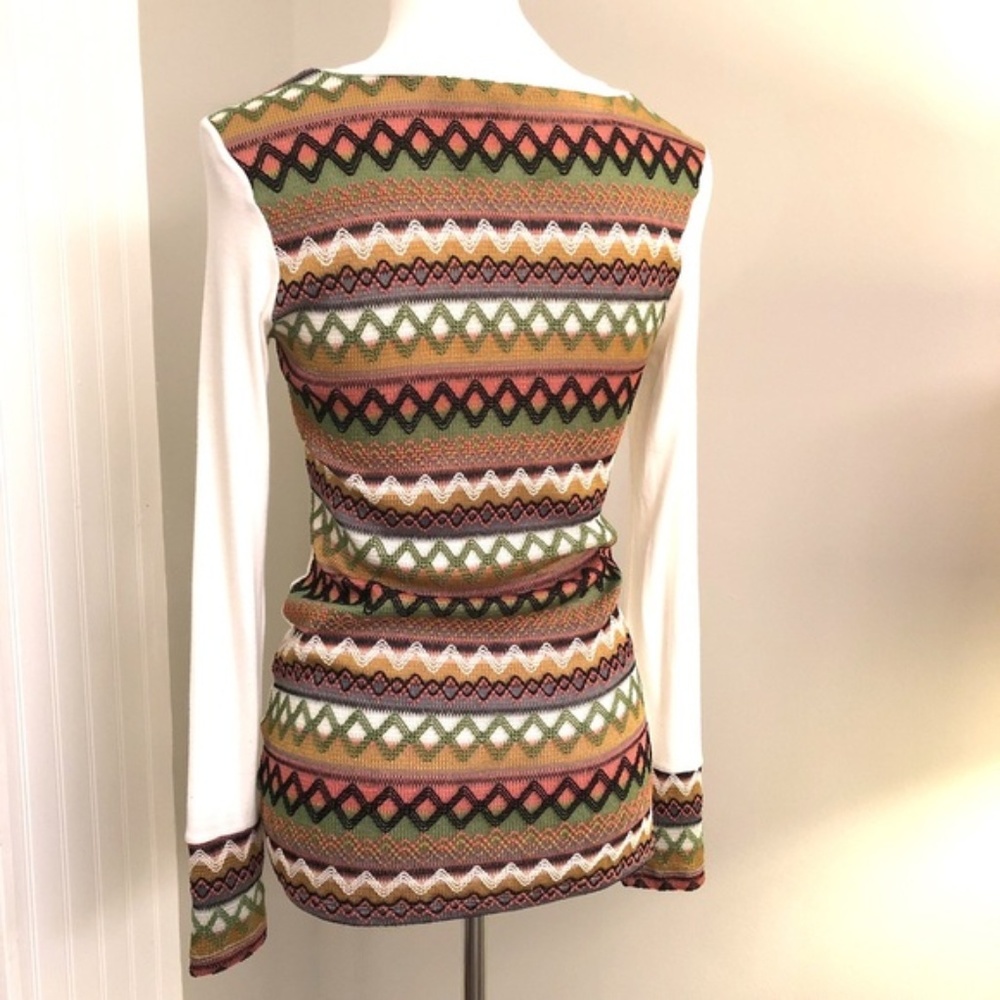 BKE Buckle Top Embroidered back and cuffs